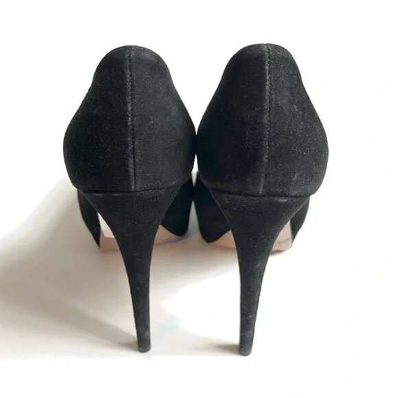 Prada Nero Camoscio Basic Platform Pumps - Picture 3 of 10